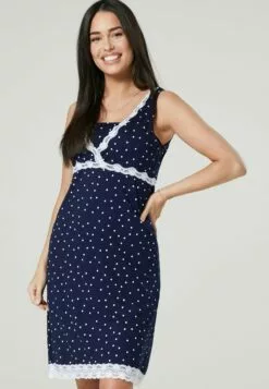 Happy Mama Sold Separately - Nachtjapon - Nightdress - Navy Dots -Happy Mama Verkoop bf911982fe2d4eeea3b2cf9162dee8d1