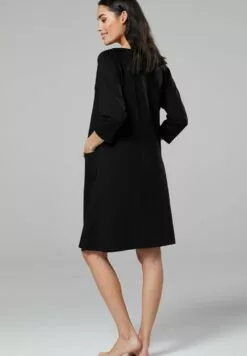 Happy Mama Maternity Skin To Skin Labor - Nachtjapon - Black -Happy Mama Verkoop c210d0a70e89430d9b601444b3b392dc