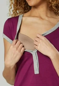 Happy Mama Nursing- Nachtjapon - Mauve 12 Happy Mama Nursing- Nachtjapon - Mauve -Happy Mama Verkoop c51ba566c1f4489b83f3ba4c11b4aeec