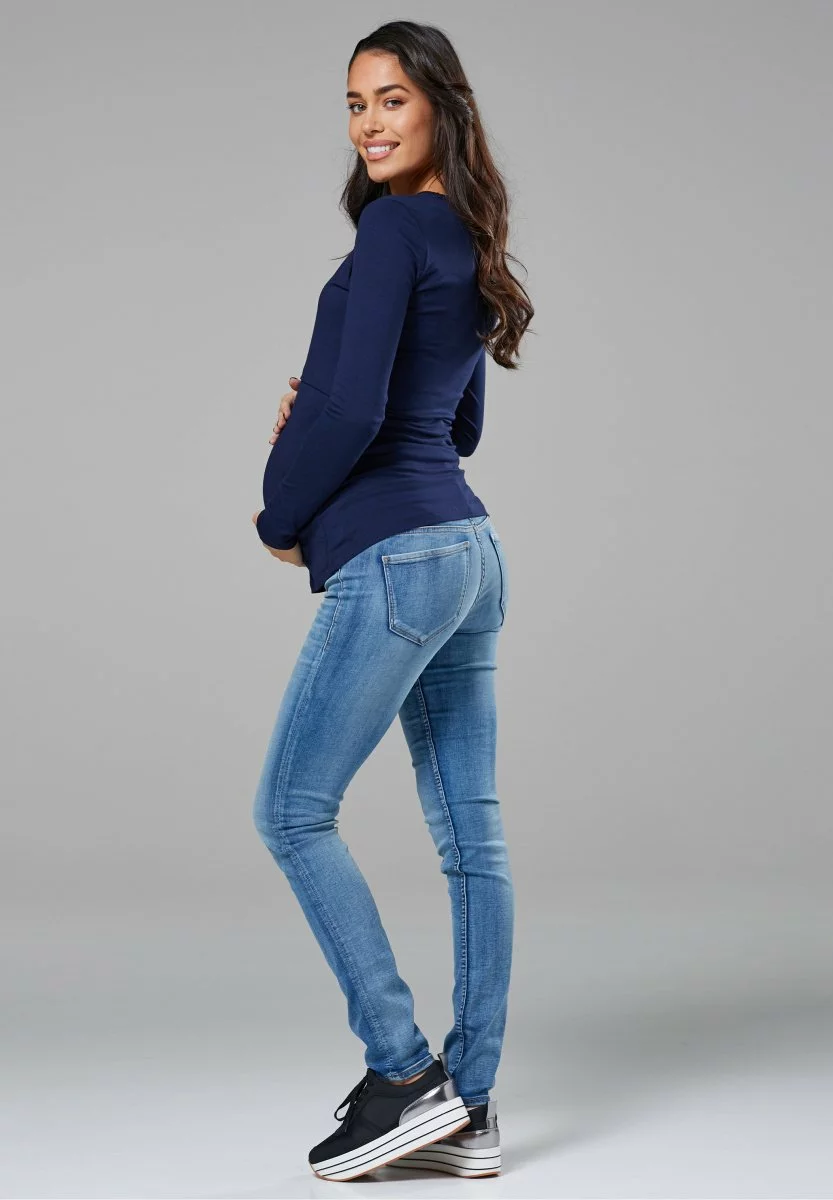 Happy Mama Maternity Nursing- Longsleeve - Navy 5 Happy Mama Maternity Nursing- Longsleeve - Navy - Afbeelding 3