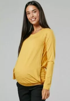 Happy Mama Layered- Longsleeve - Mustard -Happy Mama Verkoop c81b6a3fe46e40c18af10264b8ca8626
