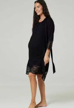 Happy Mama Maternity Nursing - Nachtjapon - Blac -Happy Mama Verkoop c8df01d49e464f17a8cd518a09d2f93e