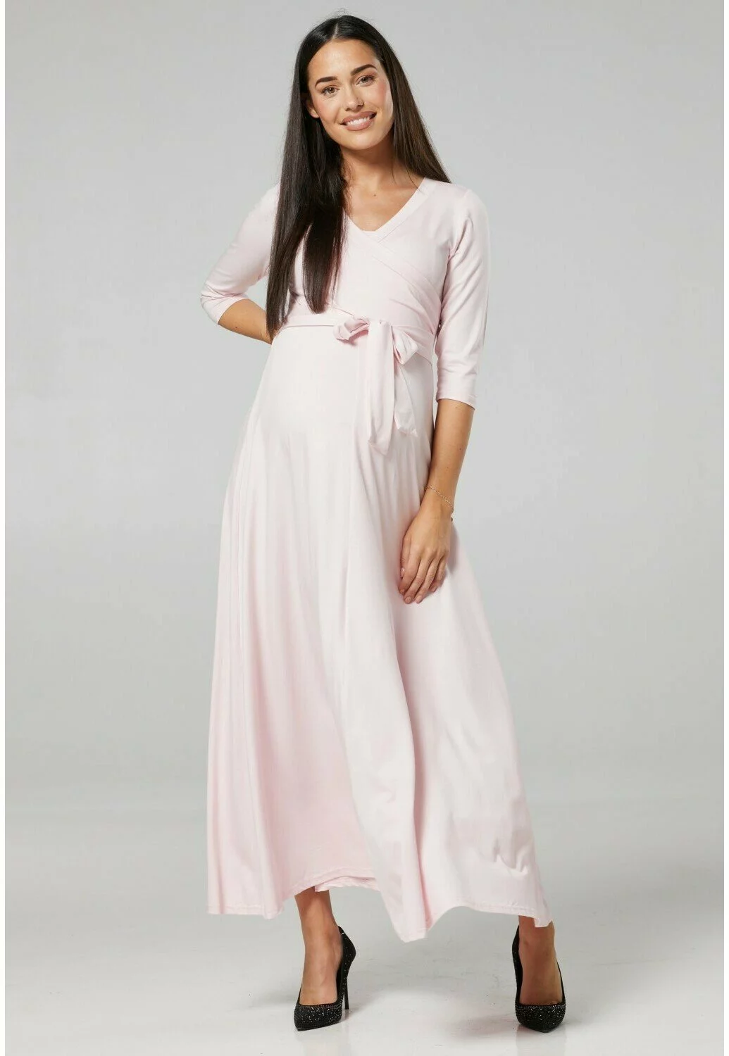 Happy Mama Nursing - Maxi-Jurk - Powder Pink 3 Happy Mama Nursing - Maxi-Jurk - Powder Pink