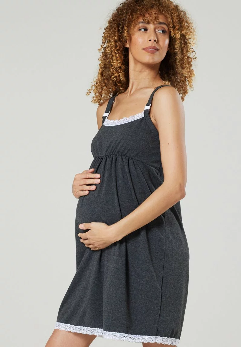 Happy Mama Set- Badjas - Graphite Melange 9 Happy Mama Set- Badjas - Graphite Melange - Afbeelding 7