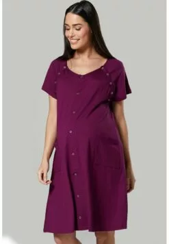 Happy Mama Labour - Nachtjapon - Plum