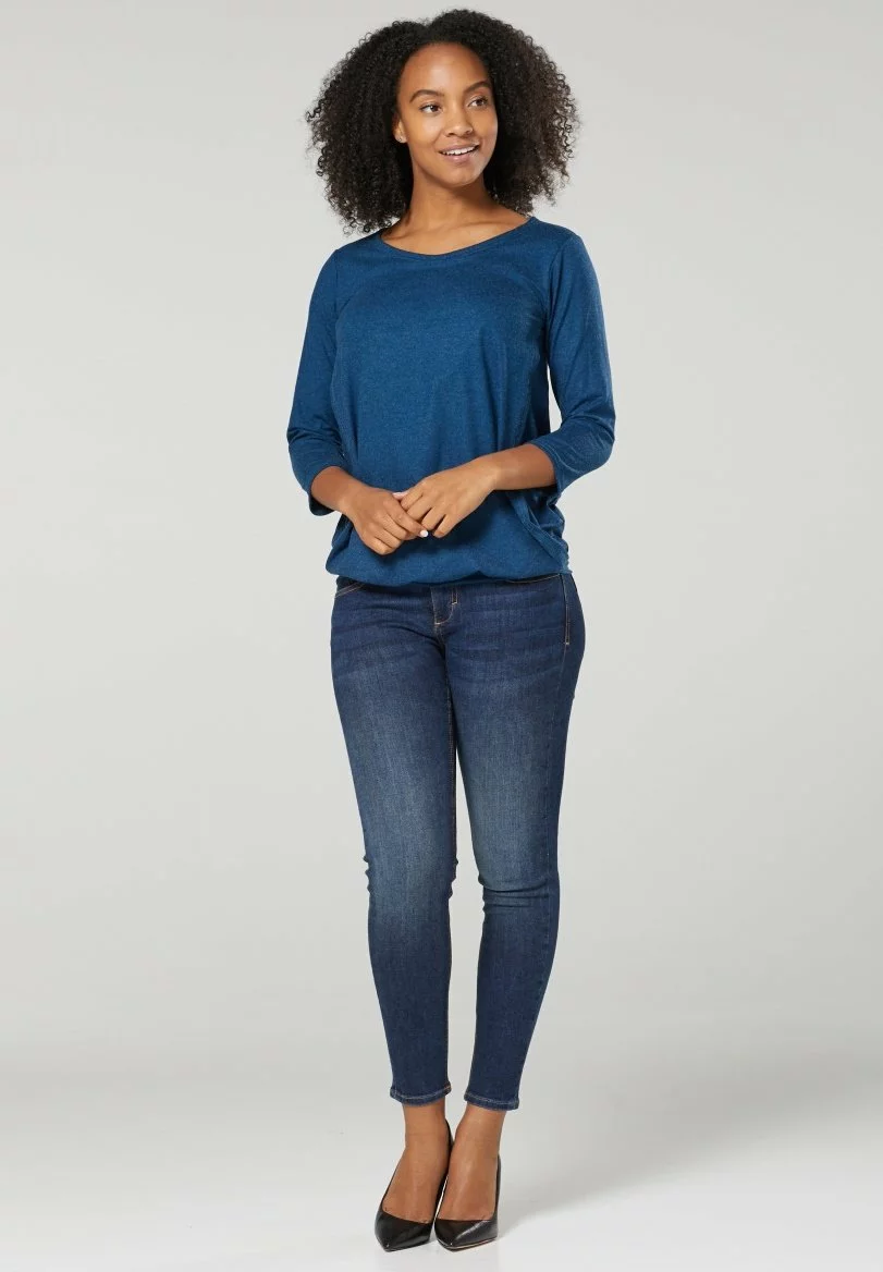 Happy Mama Nursing - Sweater - Petrol Melange 6 Happy Mama Nursing - Sweater - Petrol Melange - Afbeelding 4