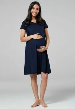 Happy Mama Labor Delivery Hospital Breastfeeding - Nachtjapon - Navy