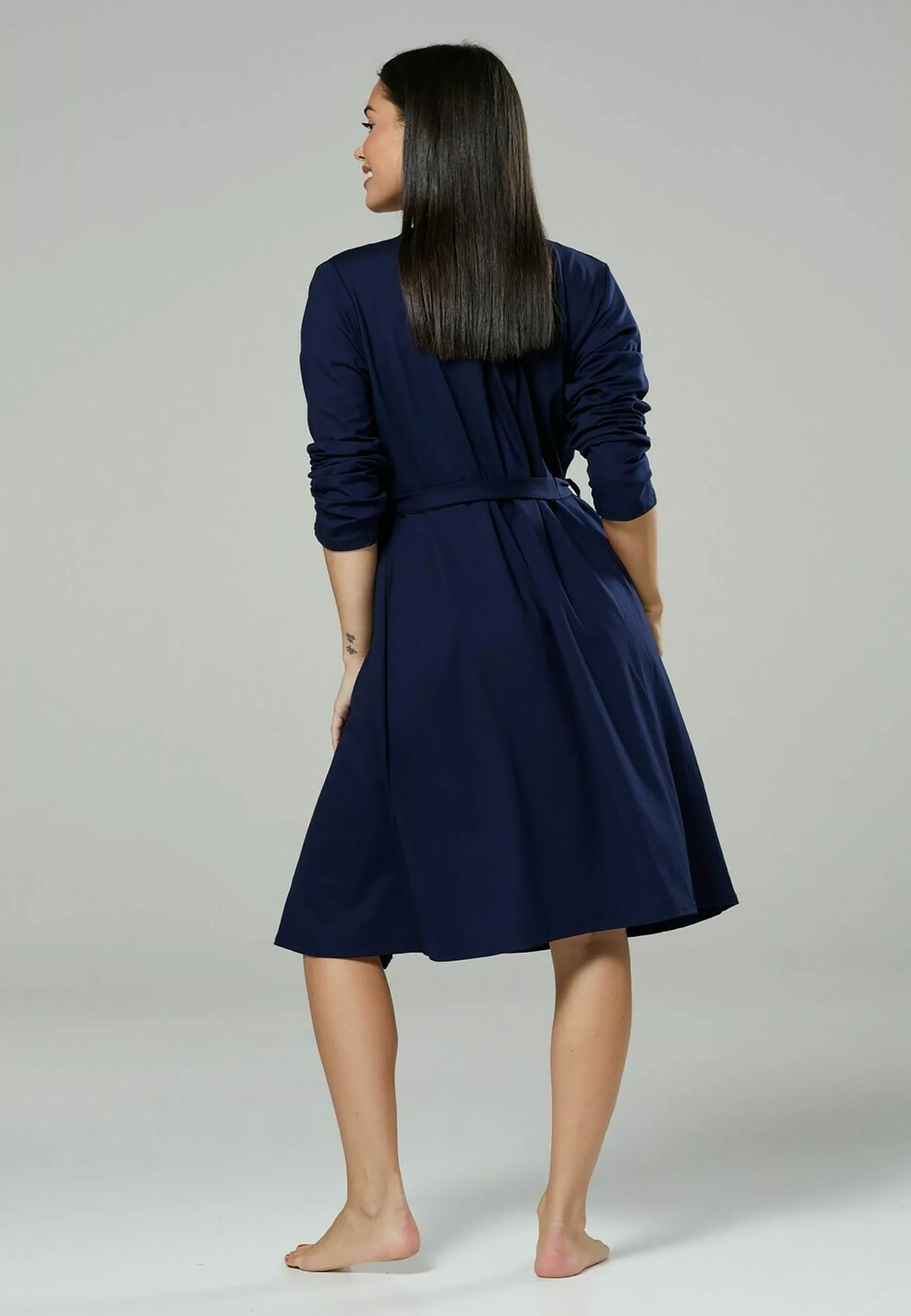 Happy Mama Maternity Hospital Set - Nachtjapon - Navy 5 Happy Mama Maternity Hospital Set - Nachtjapon - Navy - Afbeelding 3