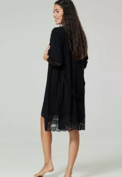 Happy Mama Maternity Nursing - Nachtjapon - Blac -Happy Mama Verkoop d4ea0be2cea849628ddabbefa366bfc4