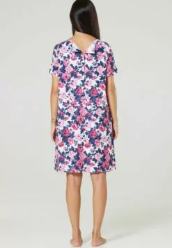 Happy Mama Maternity Breastfeeding 2-Pack - Nachtjapon - Graphite Melange Ecru With Flowers -Happy Mama Verkoop d537fbc8fc8d40bd88148e7dc3c568cc