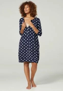Happy Mama Nachtjapon - Navy With Dots 9 Happy Mama Nachtjapon - Navy With Dots -Happy Mama Verkoop d7866a747f034aa290d16e0b1b8e7a7d