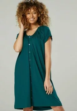 Happy Mama Maternity Hospital Set - Nachtjapon - Dark Green & Black -Happy Mama Verkoop da258446972145f9a785ea6a02bd6481