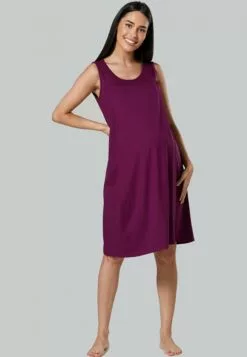 Happy Mama Maternity Nursing- Nachtjapon - Plum -Happy Mama Verkoop daa867ec20614849b1084cbc45a66a3e