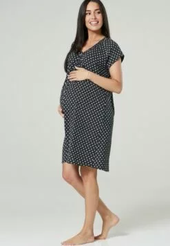 Happy Mama Set - Nachtjapon - Black Graphite Melange Hearts -Happy Mama Verkoop dbb7cb96f0d944f184fa116b94fc2075