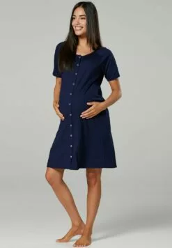 Happy Mama Maternity Breastfeeding 2-Pack - Nachtjapon - Navy Graphite -Happy Mama Verkoop dd5cd08eff35420089574aa31280aace