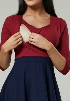 Happy Mama Jerseyjurk - CrimsonNavy -Happy Mama Verkoop dd9cba8ba4c14ba991cabb39f7be2895