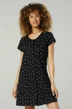 Happy Mama Set - Nachtjapon - Schwarz -Happy Mama Verkoop ddca061d6a2e418182c422b7734071ee