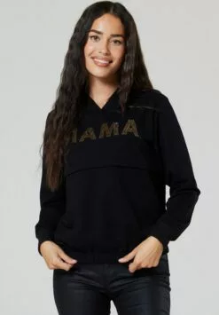 Happy Mama Bling With Logo - Hoodie - Black/Gold