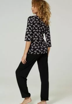 Happy Mama Set - Pyjama - Black With Butterflies -Happy Mama Verkoop dfd25703045b4fba88f8008c023711b8