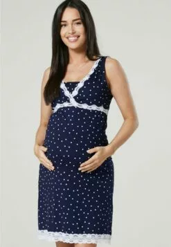 Happy Mama Sold Separately - Nachtjapon - Nightdress - Navy Dots
