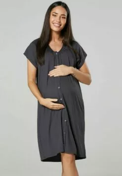 Happy Mama 2Pack- Nachtjapon - Black /Graphite