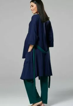 Happy Mama 3 Piece Sleepwear - Badjas - Navy /Dark Green -Happy Mama Verkoop e412745f8e7140d58ee6423f4cc29e00