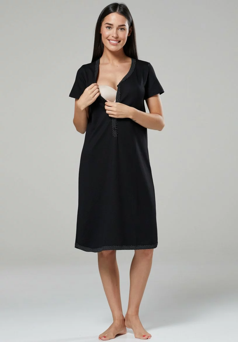 Happy Mama Nachtjapon - Black 6 Happy Mama Nachtjapon - Black - Afbeelding 4