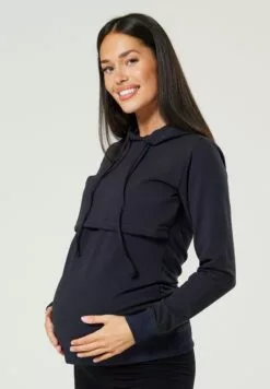 Happy Mama Maternity Nursing - Hoodie - Graphite -Happy Mama Verkoop e6a4839444ab4378a1f06f4e225e6754