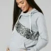 Happy Mama Maternity Nursing Colour Block - Hoodie - Light Grey Melange Panther 2 Happy Mama Maternity Nursing Colour Block - Hoodie - Light Grey Melange Panther -Happy Mama Verkoop ec1f052d39214301a98454453a6b1826