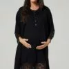 Happy Mama Maternity Nursing - Nachtjapon - Blac -Happy Mama Verkoop ed9415aa61d94f7789f4c9aedbf9a8e6