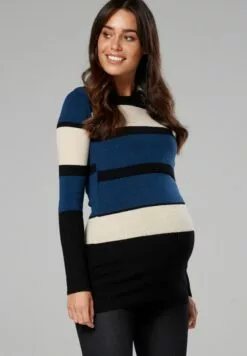 Happy Mama Long Sleeves - Trui - Beige/Blue -Happy Mama Verkoop ee3fd80198b94bf4a66fe9b21c011a01