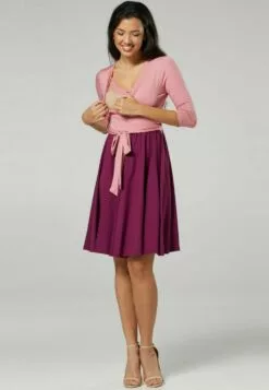 Happy Mama Jurk - Dusky Pink & Plum -Happy Mama Verkoop f22c165f2d714881bf9a1c9ae6b89798