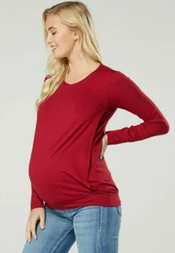 Happy Mama Layered- Longsleeve - Crimson -Happy Mama Verkoop f40bb24fc3fb4097aae4a0f245ccfc38