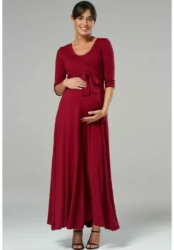 Happy Mama Nursing - Maxi-Jurk - Crimson