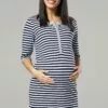 Happy Mama Nachtjapon - Navy Stripes -Happy Mama Verkoop f4f4d502b2a940c29a1949f70a4773ac