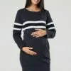 Happy Mama Maternity Nursing Long Sleeves Pockets - Jurk - Graphite -Happy Mama Verkoop f53de35ab464490381a0b42a5ff1cf53