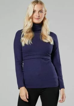 Happy Mama Maternity Nursing Layered Long Sleeve- Longsleeve - Navy -Happy Mama Verkoop f5659a1780f24f4c8179d46db3767d77
