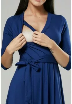 Happy Mama Nursing - Maxi-Jurk - Blue Grey -Happy Mama Verkoop f707d55870a540abaef18aa218398eda