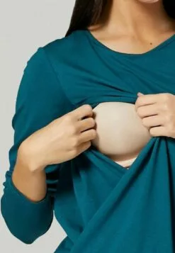 Happy Mama Layered- Longsleeve - Bottle Green -Happy Mama Verkoop f7e7951f6da240f48a3148f04aec8a96