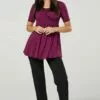 Happy Mama 3 Piece Sleepwear - Badjas - Plum /Black -Happy Mama Verkoop f99fb13320e64636a58757823fc7a49f