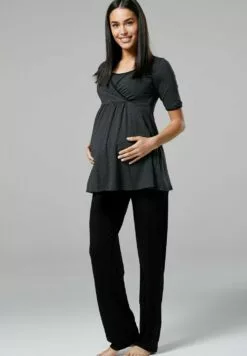 Happy Mama 3 Piece Sleepwear - Badjas - Graphite Melange /Black 12 Happy Mama 3 Piece Sleepwear - Badjas - Graphite Melange /Black -Happy Mama Verkoop f9fae293cb504db8bfdb39831bef8ca8
