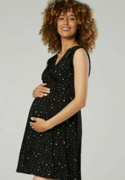 Happy Mama Jurk - Black With Gold Stars -Happy Mama Verkoop fb69877593fc41d082729959724f9903