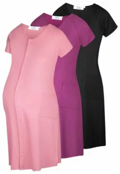 Happy Mama 3-Pack - Nachtjapon - Black & Purple & Dusky Pink -Happy Mama Verkoop fd064e7eefb847abbb3a8ae81bb66acf