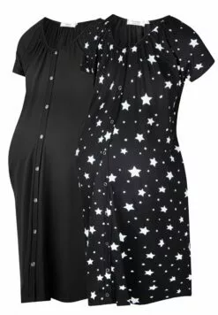 Happy Mama 2Pack- Nachtjapon - Black And Black With Mixed Stars 13 Happy Mama 2Pack- Nachtjapon - Black And Black With Mixed Stars -Happy Mama Verkoop ff1af7172f8540e6864ab37da4009f55